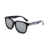 small MOQ Custom brand Logo Quick Fashion sun glasses Big Square Frame Silver TAC Lens TR90 Sunglasses