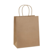 Eco friendly Custom Printed Brown Kraft Shopping Paper Bag With Handles
