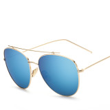 Superhot Fashion Unisex Pilot Sunglasses Women Men's Brand Designer Sun Glasses Silver Mirror Shades Metal Frame Oculos 157401