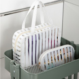 Ready or Custom Personalized Travel Clear Pvc Zip Lock Organizer  Clear Plastic Toilet Makeup Wash Cosmetic Bag