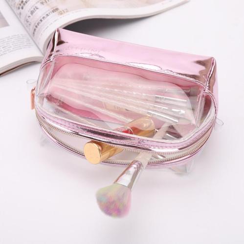 Clear pvc bag Transparent zipper travel pvc cosmetic bag