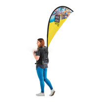 best price Custom promotional feather teardrop bag backpack flag