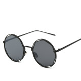 Metal Frame Sunglasses For Women's Sunglasses Octagon Reflective Mirror Hipster Restoring Ancient Ways Round Sunglasses 89101