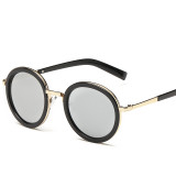 Fashion Sunglasses Round Style Women Sun glasses Mirrored Brand Design Points Women Mirror Eyewear UV400 Oculos De Sol 104501
