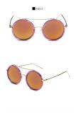 Restore Ancient Ways Round Sunglasses For Women Brand Designer Sunglasses Coating Half Moon 104301