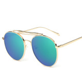 90001 eyeglasses New Fashion Oculos De Sol Masculino Women Sunglasses Green Blue Mirrored For Men Cool Pilot Sun Glasses