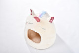 Tropical Summer Monsoon Series Pet Colorful Cave House Super Plush Soft Cat Dog Cushion Donut Bed