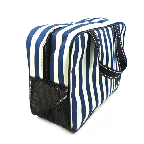 Wholesale Custom Lady  Cosmetic  Pouch PU Leather Handle Women Makeup Bag