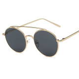 Metal frame Round fashion brand designer Sunglasses for Women Cool mirror colorful uv400 brand oculos de sol 100001