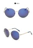 New Designer Classic Round Glasses Sunglasses Woman Driving Metal Glasses 89901