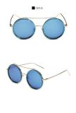 Restore Ancient Ways Round Sunglasses For Women Brand Designer Sunglasses Coating Half Moon 104301
