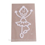 Anti UV color fading resistant white ink printing clear vinyl my family car body window tattoo sticker