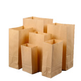 Food Packing White Brown Kraft Greaseproof Paper Lunch Takeaway Bags