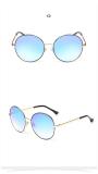 Vintage Fashion Round Sunglasses For Big Face Women Circle Metal Reflective Mirror Sun Glasses For Ladies Oculos Feminino 120201