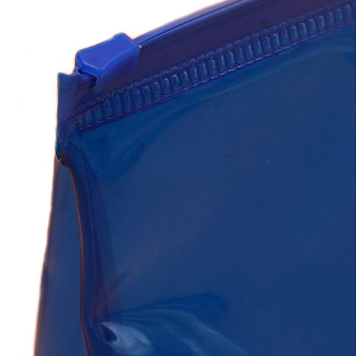 Portable Transparent PVC Beach Cosmetic Bag with Zipper