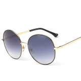 Vintage Fashion Round Sunglasses For Big Face Women Circle Metal Reflective Mirror Sun Glasses For Ladies Oculos Feminino 120201