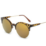 80301 Alloy + PC Frame Round Color Film Lens Women Sunglasses