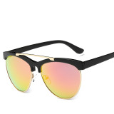 Sunglasses Women Newest Brand Designer Alloy Temple Semi-Rimless Frame Sun Glasses UV400 Vintage 92101