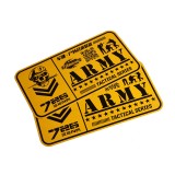 Private printed yellow outdoor UV resistant army tactical series advertising decal sticker