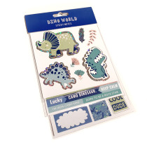 China Superior Quality Custom Kids 3d Dinosaur Decoration School Supplie Paper Stationery Stickers Set