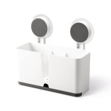 Taizhou New Design Bathroom storage shelf Adhesive No Drill Wall Mounted Electric Thoothbrush Storage Baskets