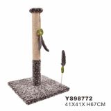 Bohemia Wild Style Plush Pet Bed Sisal Post Feather Scratching Toy Cozy Cat Post