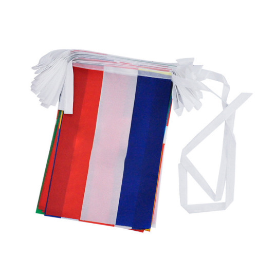 Decorative Outdoor Christmas PE Plastic Triangle Bunting Flag