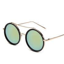 Restore Ancient Ways Round Sunglasses For Women Brand Designer Sunglasses Coating Half Moon 104301