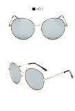 New Designer Classic Round Glasses Sunglasses Woman Driving Metal Glasses 89901
