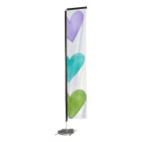 wholesale fiberglass mini color metal square pole teardrop flags banner