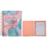 New Products 2022 Unique Water Color Custom Internal PVC Pocket Journal Weekly Daily Hardcover Spiral Planner Notebook