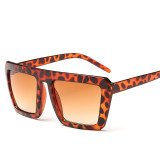 Fashion Vintage Square Frame Flat Top Big Frame Sunglasses Women Men Unisex Sun Glasses Eyeglasses Oculos de sol 109601