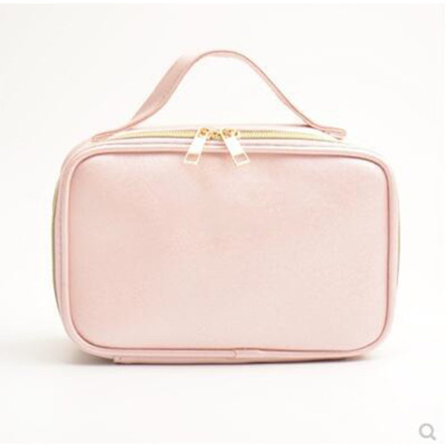 Small PU leather  cosmetic train bag cosmetic organizer case makeup bag