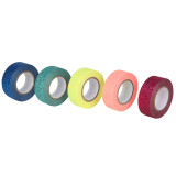 Coutom Printed Reflective Glitter 5PCS Washi Tape Set Journal Notebook Stickers Planner Accessory