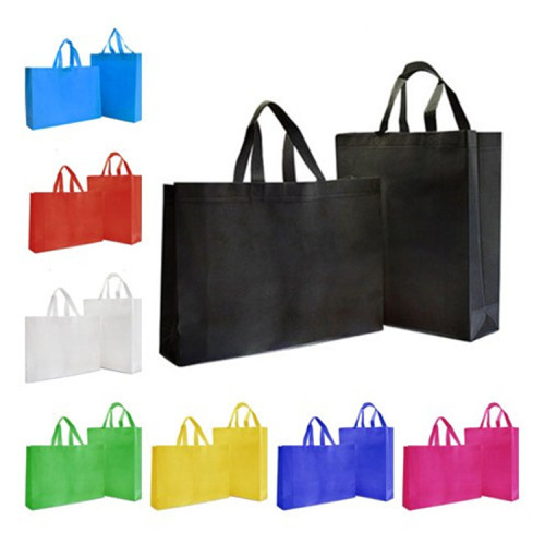 Hot Selling Promotional Customized Logo Printed Foldable Reusable Shopping Tote Non Woven Bag With Handle