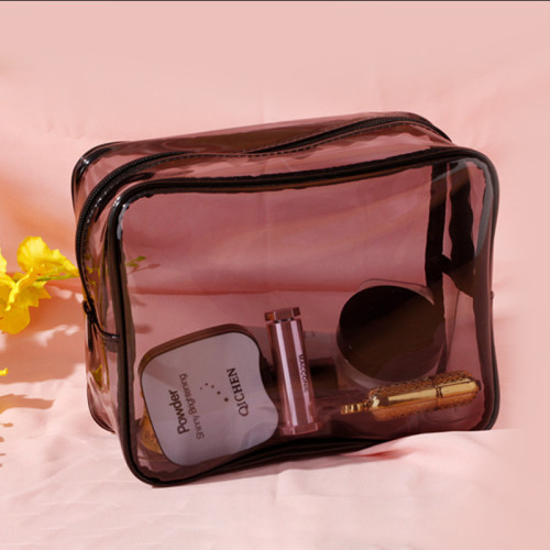 Hotsales wash gargle transparent waterproof bag  swimming bag pvc travel cosmetic bag