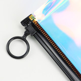 2021 hot sale OEM TPU waterproof laser transparent PVC Holographic makeup custom cosmetic bags