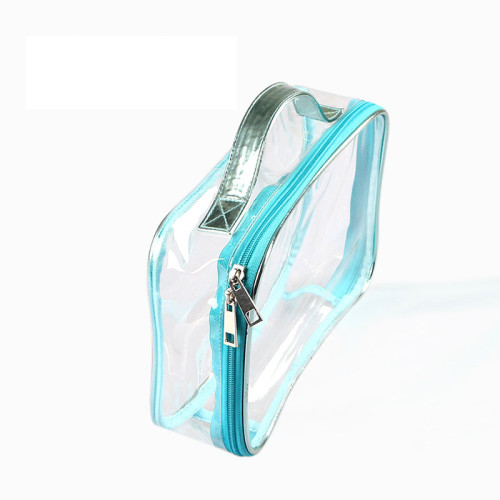 Fashion China factory  custom Clear PVC Zipper Travel wash Bag Cosmetic Makeup Bag