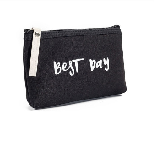 Wholesale high quality eco friendly fashion canvas makeup bag cosmetic bag