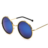 Metal frame High Quality round Sunglasses for Women Brand Designer Mirror Sun Glasses Fashion Oculos De Sol Classic cool 103401