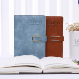 Custom Snap Closure Daily Pu Leather Diary Planner With Pockets
