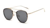 Women Sunglasses Round Fashion Female Alloy Frame Colorful Sunglasses Clear Mirror lens Women Brand Design Oculos de sol 86701