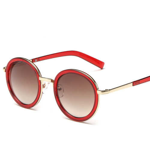 Fashion Sunglasses Round Style Women Sun glasses Mirrored Brand Design Points Women Mirror Eyewear UV400 Oculos De Sol 104501