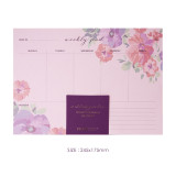 Custom Flowers Design 60sheets 100gram Paper Daily Notepad Notebook Undated Pad Weekly Planner