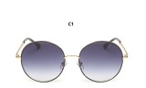 Vintage Fashion Round Sunglasses For Big Face Women Circle Metal Reflective Mirror Sun Glasses For Ladies Oculos Feminino 120201