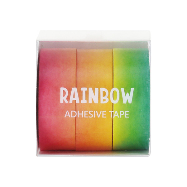 Custom Multicolour 3 Gradient Set Washi Tape Journal Notebook Stickers Planner Accessory
