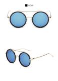 Restore Ancient Ways Round Sunglasses For Women Brand Designer Sunglasses Coating Half Moon 104301