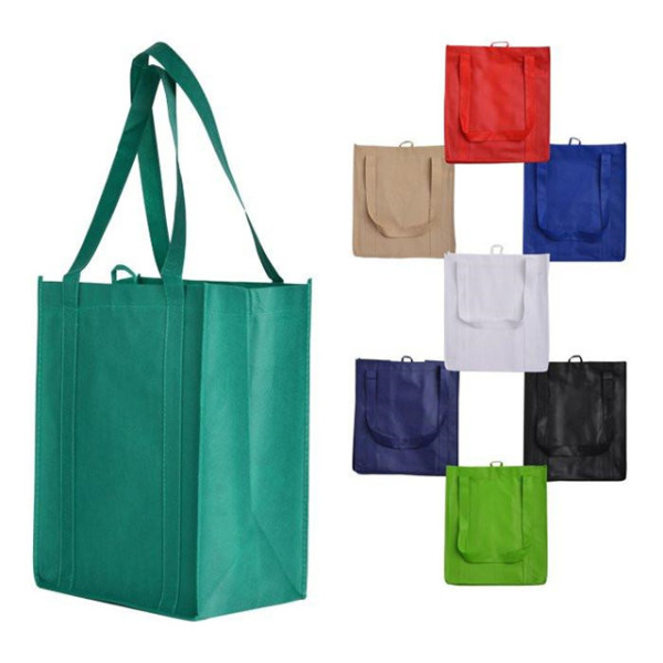 Customized logo printing silk screen non-woven recyclable tote bag