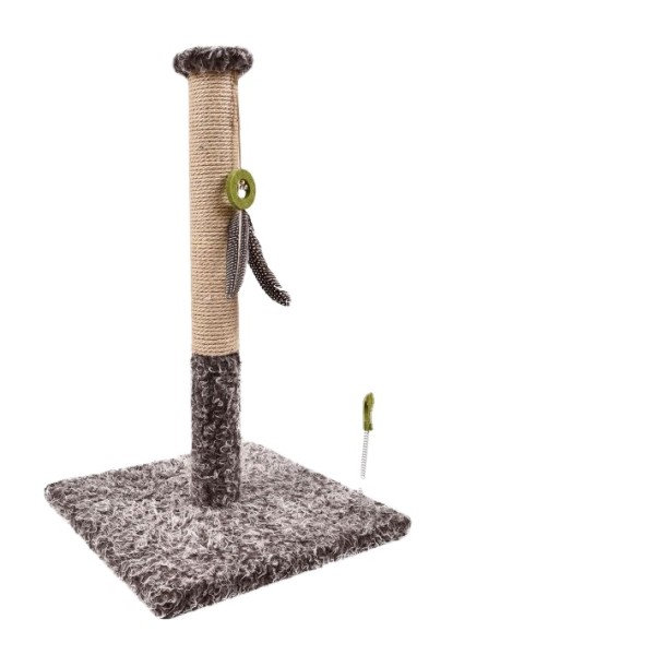 Bohemia Wild Style Plush Pet Bed Sisal Post Feather Scratching Toy Cozy Cat Post