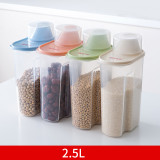 BPA Free Clear Pantry Organization Kitchen Rice Dispenser Grain Flour Plastic Food Storage Container With Measuring Cup
